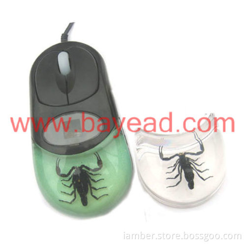 Real Scorpion Inside Insect Amber Usb Optical Mouse New Styles, Souvenir , Novelties